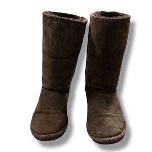 Bearpaw Elle Shearling Waterproof Boots Brown Women 8 Cozy Winter Core Style